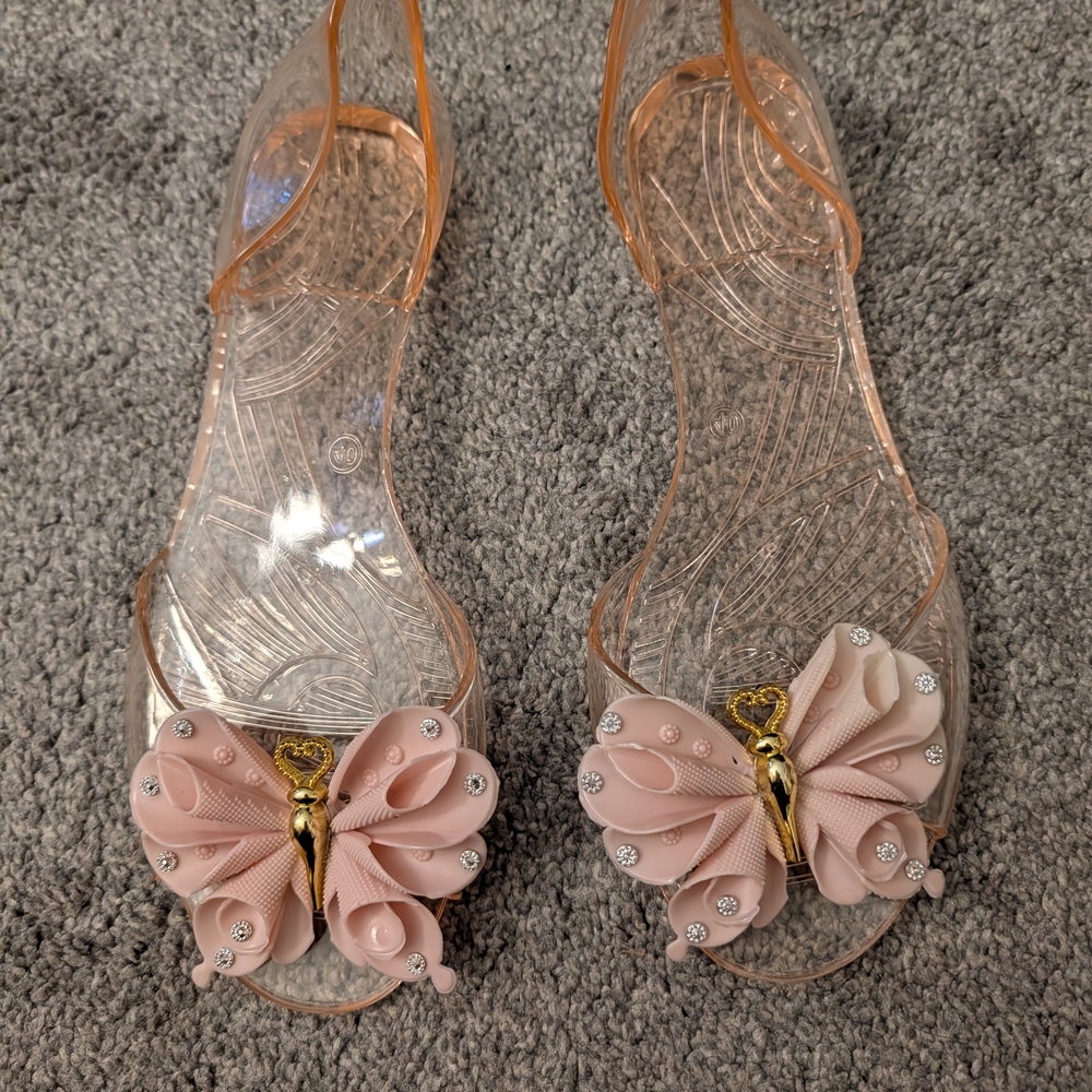 Elegant Pink Butterfly Women Shoes